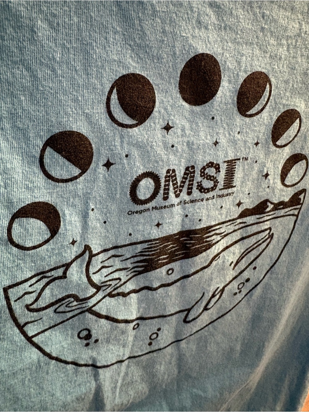 OMSI Portland Light Blue Graphic Tee